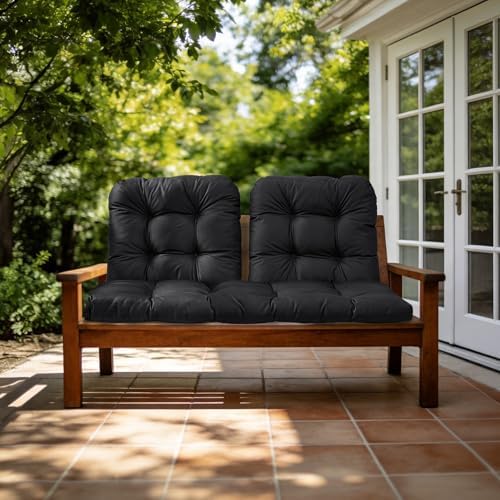 Wicker Chair Cushions of 3 Pieces, Waterproof Cushions for Patio Furniture, T...