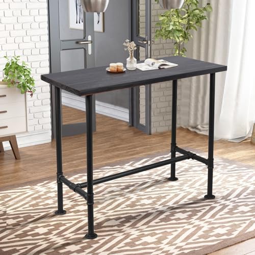 DIY Industrial Design Pipe Dining Table Casual Pub BAR Laptop Table Modern St...