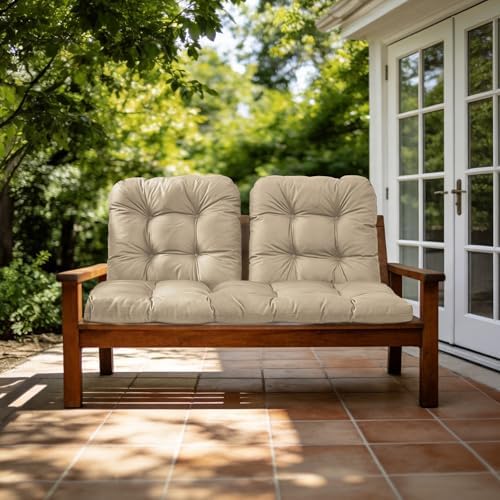 Wicker Chair Cushions of 3 Pieces, Waterproof Cushions for Patio Furniture, T...