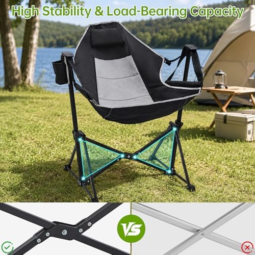 Aohanoi Hammock Camping Chair,Heavy Duty Swinging Rocking Camping Chairs for ...