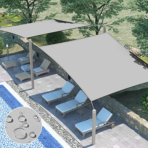 ECOOPTS 10'x15' Waterproof Sun Shade Sail Rectangle Canopy Cover UV B...