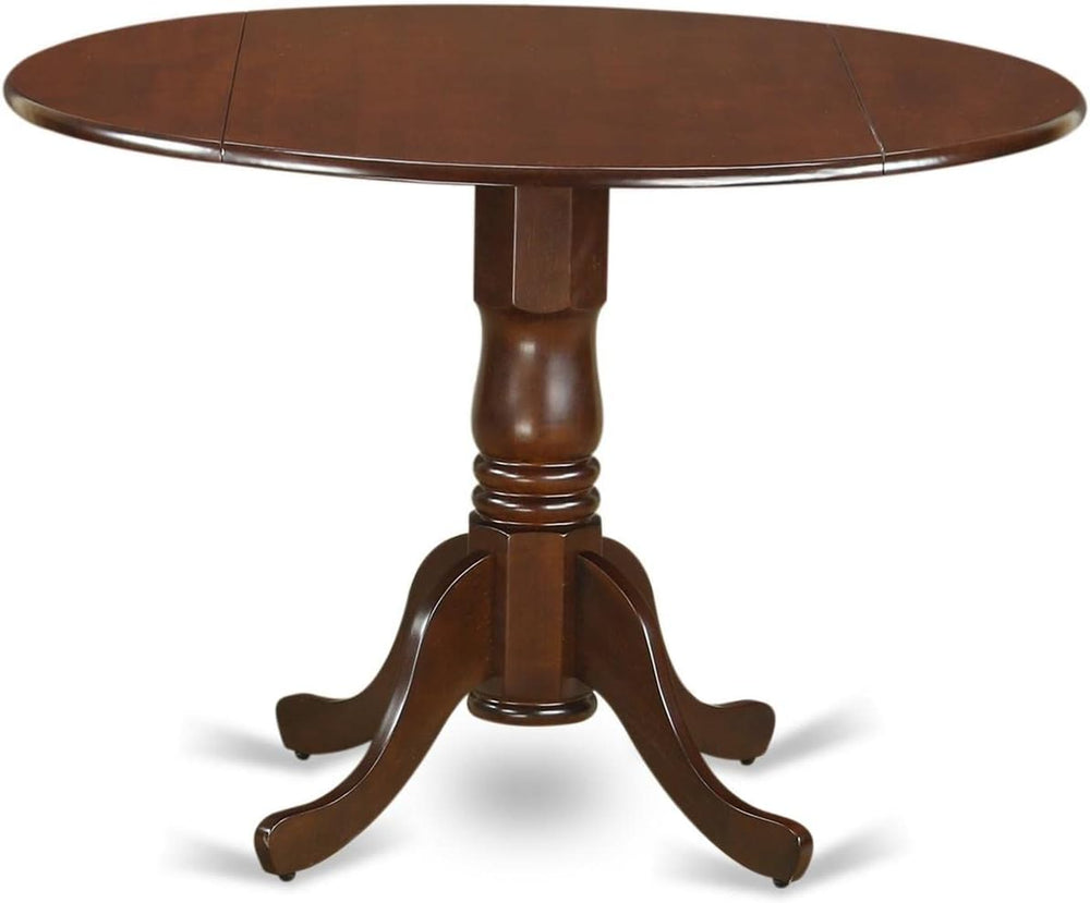 East West Furniture DLML3-MAH-C 3 Piece Dining Set Contains a Round Dining Ro...