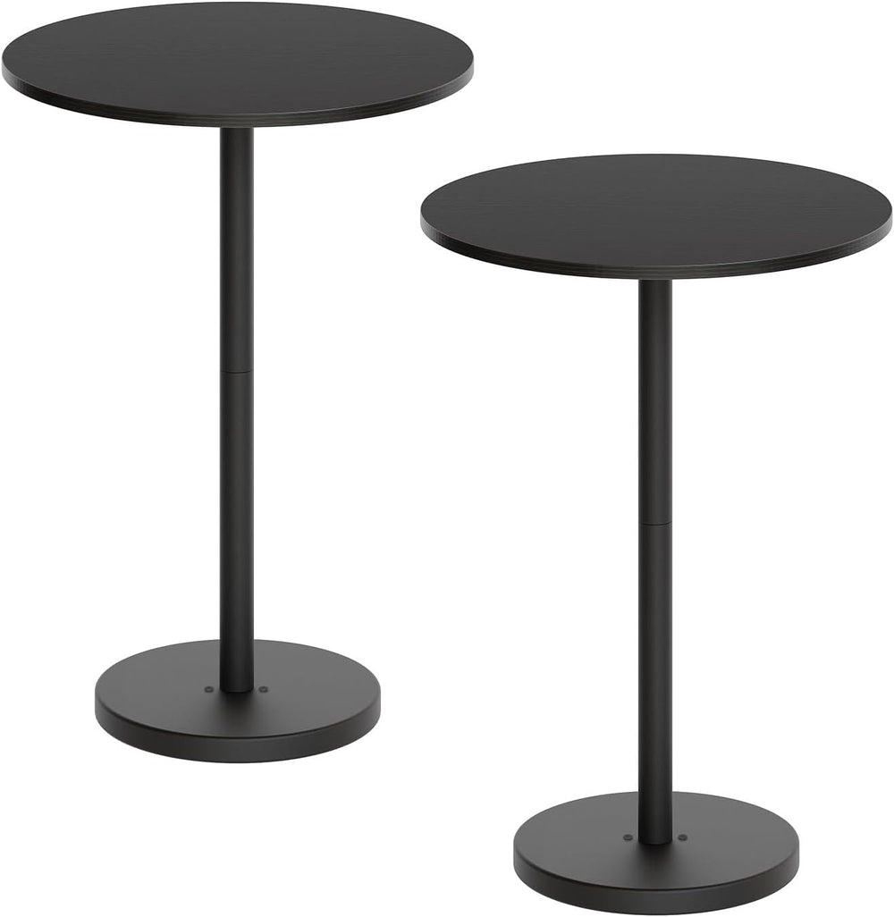 YATINEY Bar Table, Round Bar Table Set of 2, Counter Height Table, Pub Cockta...