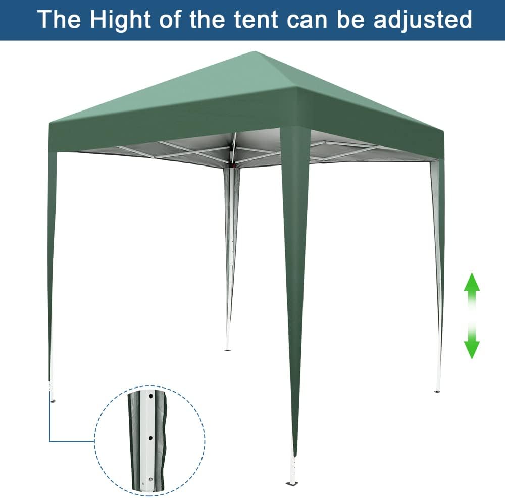 Outvita 6.5x6.5ft Pop Up Canopy Tent with Carry Bag Green