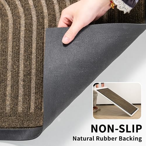 RORA Heavy Duty Door Mat Outside Entrance, Indoor Welcome Doormat 24x36