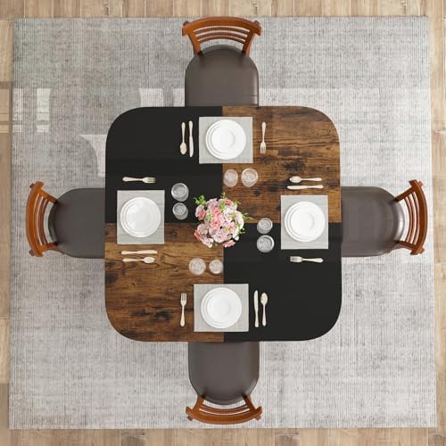 Giantex 47.5-inches Dining Table for 4, Square Kitchen Table with 2-Layer Sto...