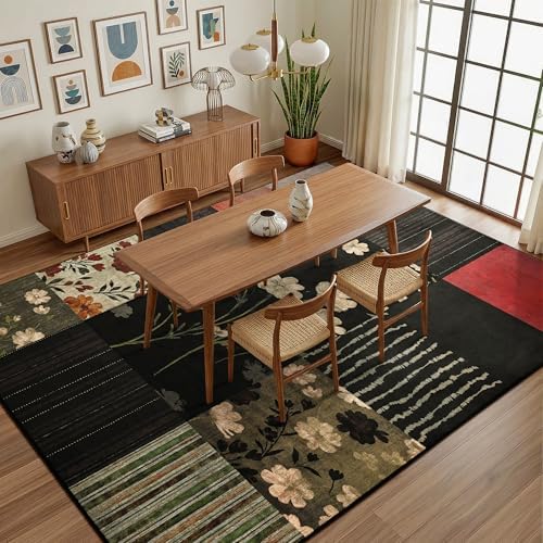 6'x9' Colorful Patchwork Geometric Area Rug