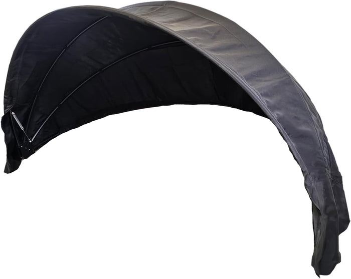 66" Outdoor Daybed Cushion Cover Replacement Patio Round Mattress Protective Covers with Elastic Pope Edge (Only Cover) (Black, 66canopy)