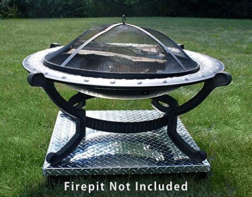 Deck Defender & Grass Guard - Fire Pit Base & Heat Shield - Polished ...