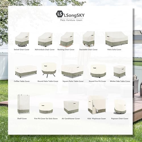 Patio Adirondack Chair Cover 2 Pack,Waterproof Heavy Duty Outdoor Chair Cover...