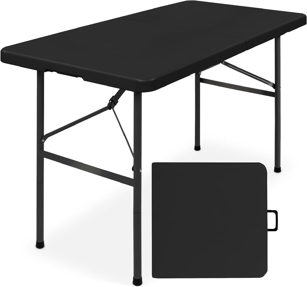 Simpli-Magic 4ft Portable Plastic Folding Table – Indoor & Outdoor Heavy-...