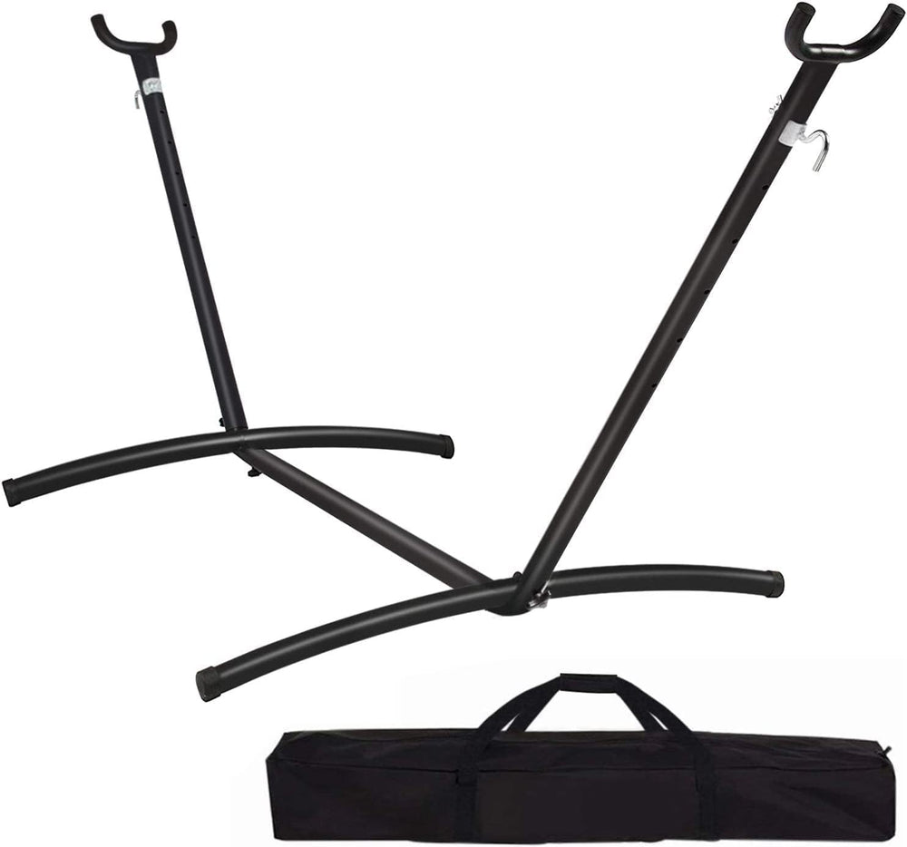 Double Hammock with Space Saving Steel Stand 400 lb Capacity, Portable Hammoc...