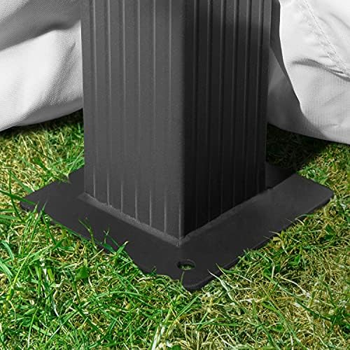 TOOLPORT 10x13 ft Gazebo with 4 Curtains, Gray