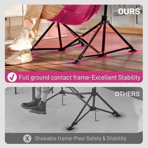 EVER ADVANCED Padded Oversized Hammock Camping Chair, Compact Heavy Duty Swin...