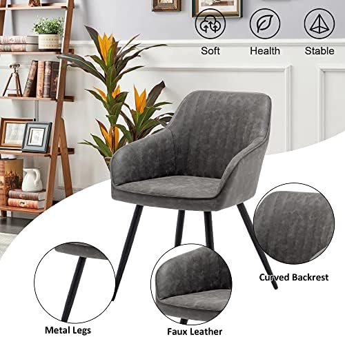 annjoe Faux Leather Accent Chair Arm Chairs Living Room Chairs Leisures Chair...