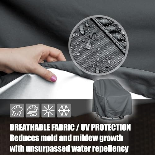 Outdoor Swivel Lounge Chair Cover 2 Pack, Waterproof Patio Chair Cover