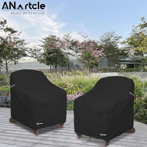 ANartcle Patio Adirondack Chair Cover 2 Pack,600D Waterproof Heavy Duty Outdo...