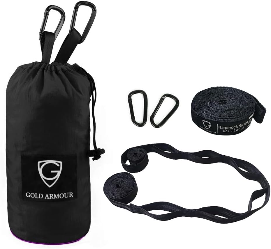 Gold Armour Camping Hammock - XL Double Hammock Portable Hammock Camping Acce...