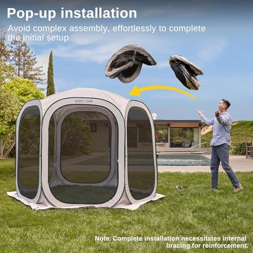 East Oak Screen House Tent Pop-Up, Portable Screen Room Canopy Instant Screen...