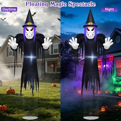 Danxilu 12FT Gaint Halloween Inflatable Floating Witch Outdoor Decoration