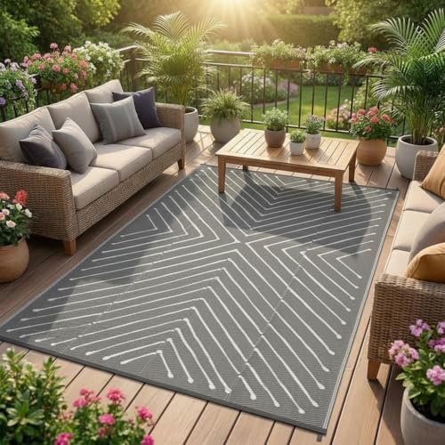 Garvee 8x10 Outdoor Patio Carpet Reversible Waterproof, Large Portable RV Cam...