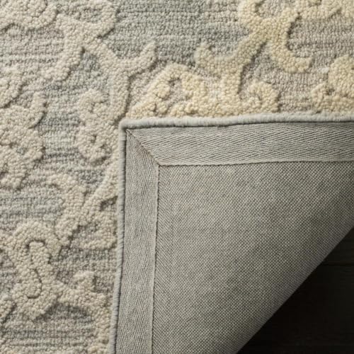 SAFAVIEH Blossom Collection Area Rug - 10' x 14', Grey & Ivory, C...
