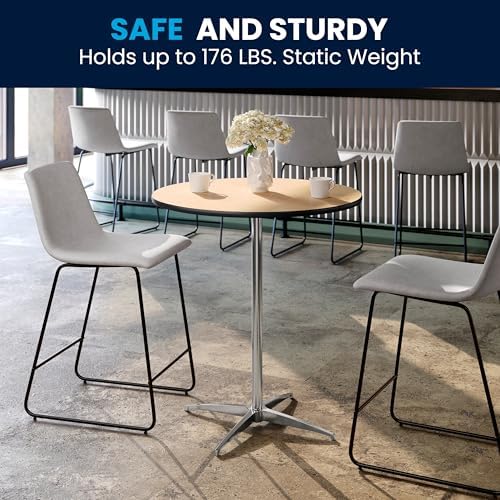 Flash Furniture Lars 30" Round Cocktail Table with 30" and 42"...