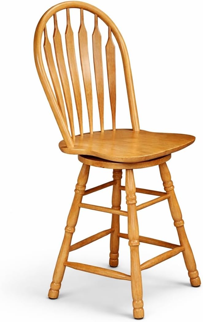Sunset Trading Selections 24" Counter Height Swivel Barstool | Farmhouse...