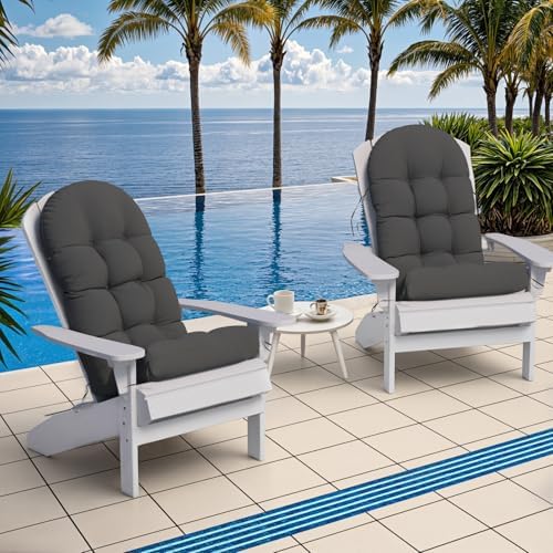 Sannwsg Adirondack Chair Cushion Set of 4, Rocking Chair Cushions, High Back ...