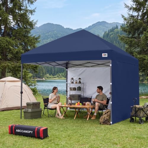ABCCANOPY Easy Pop up Canopy Tent with 2 Sidewalls for Outdoor Sun Blocking o...