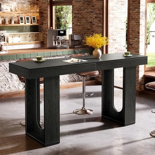 Tribesigns 70.9-Inch Extra Long Bar Table, Modern Counter Height Pub Table, R...