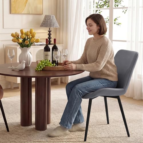 Dining Chairs Set of 4, Leather Dining Chairs for Dining Table Easy to Clean,...