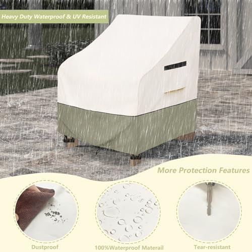 Patio Adirondack Chair Cover 32 W x 35 D x 36 H inches,600D Heavy Duty Waterp...