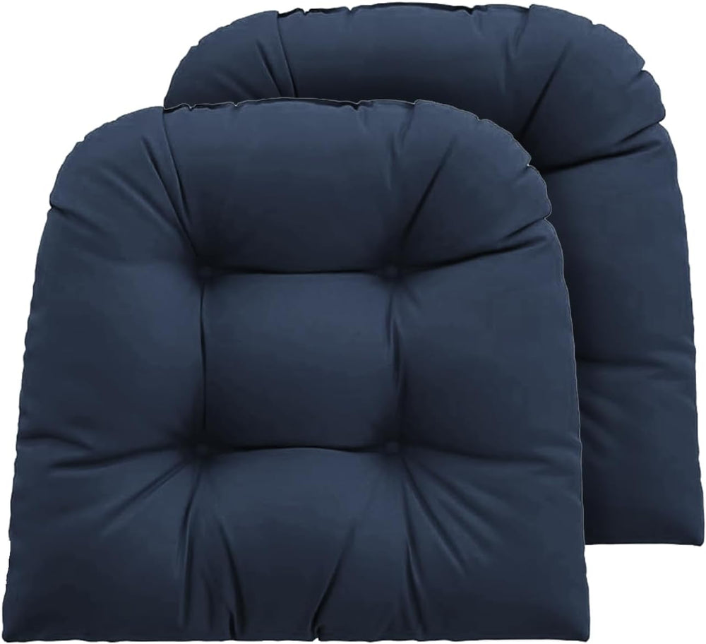 Outdoor Chair Cushions 22x22x4 Inch Set of 2, Dark Blue