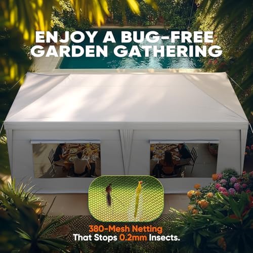 Quictent 10x20FT Pop Up Canopy Tent with Sidewalls