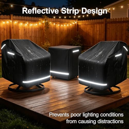 Patio Furniture Covers Waterproof 3 Piece, 32.5" W X 31.5" D X 30.5...
