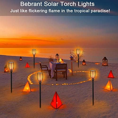 Aityvert Flickering Flame Solar Torch Lights Outdoor, 43" Tall, 2 Pack