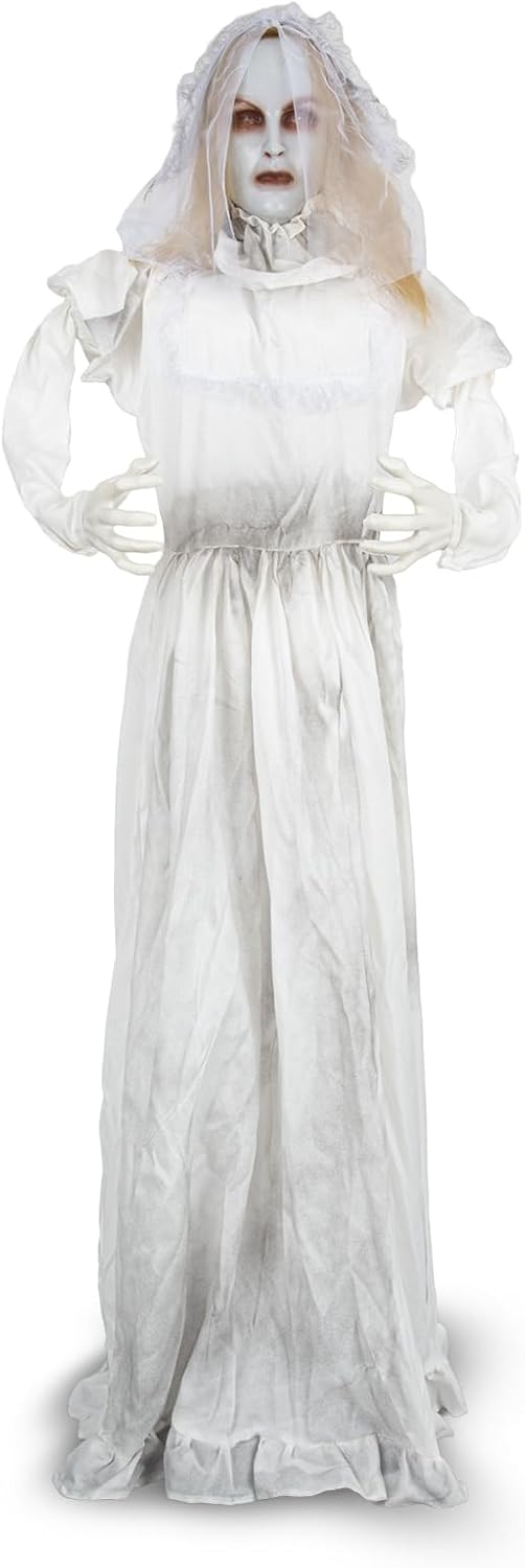 5.5FT Ghost Bride Halloween Animatronics Outdoor Decoration