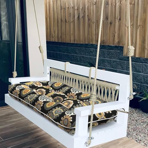 Tufted Bench Cushion for Outdoor Furniture, Patio Swing Cushion 44 x 19 x 5 I...