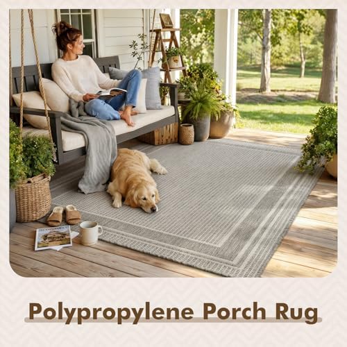 MontVoo-Outdoor Rug-Patio Rug 4x6 ft Polypropylene Indoor Outdoor Rugs Outdoo...