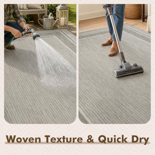 MontVoo-Outdoor Rug-Patio Rug 5x7 ft Polypropylene Indoor Outdoor Rugs Outdoo...
