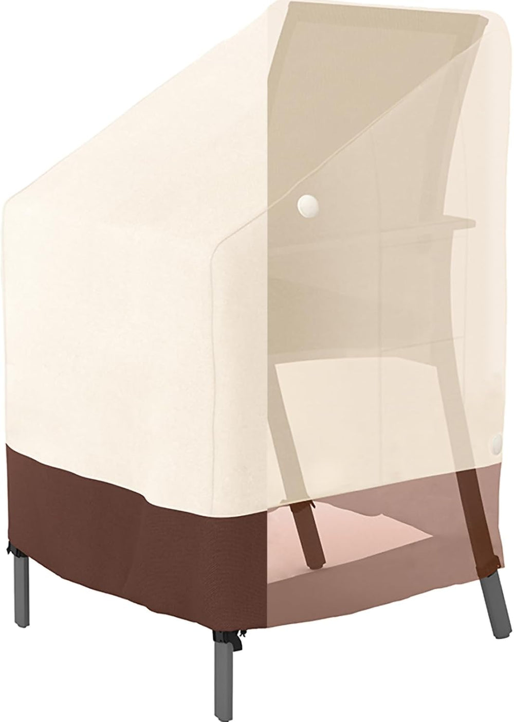 Tuyeho Stackable Patio Chair Cover 36x28x47 Waterproof Outdoor 900D