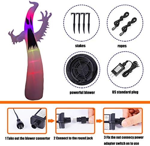 SEASONBLOW 12FT Halloween Inflatable Terrible Ghost Outdoor Decoration
