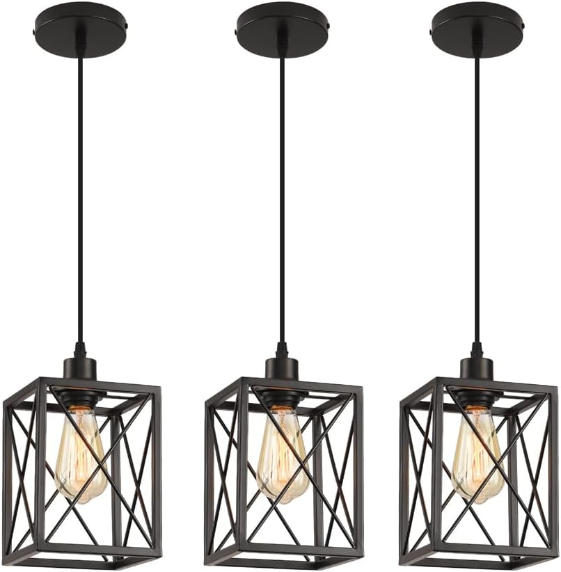 Black Pendant Lighting Modern Pendant Light, Adjustable Pendant Light Fixture...