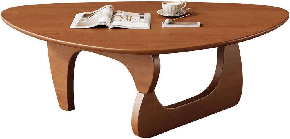Mid Century Modern Coffee Table - Walnut Wooden Coffee Table for Living Room,...