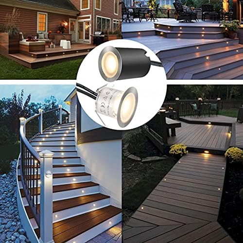 SMY Lighting Recessed LED Deck Light Kits with Protecting Shell φ32mm, Outdoo...