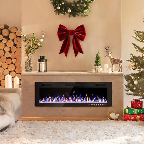 50 Inch Electric Fireplace, Ultra Thin Fire Places Electric Fireplace Inserts...