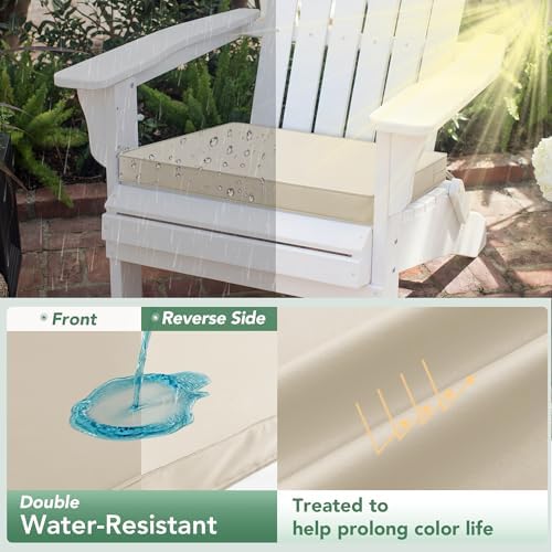 Summsun Outdoor Chair Cushions Set of 4: Water Resistant Seat Cushion for Pat...