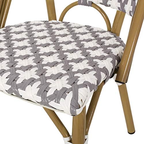 Christopher Knight Home Darcy Outdoor French Bistro Chair (Set of 4), Gray + ...