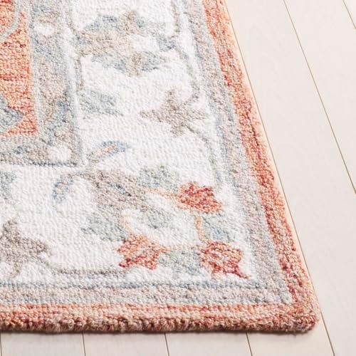 SAFAVIEH Area Rug 9x12 - Heritage Collection - Large - Rust & Ivory, Hand...